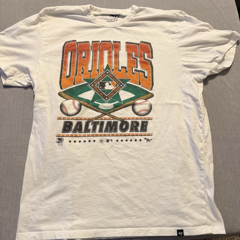 Baltimore Orioles 1993 MLB All Star Game 47 Brand T-Shirt White Mens XL